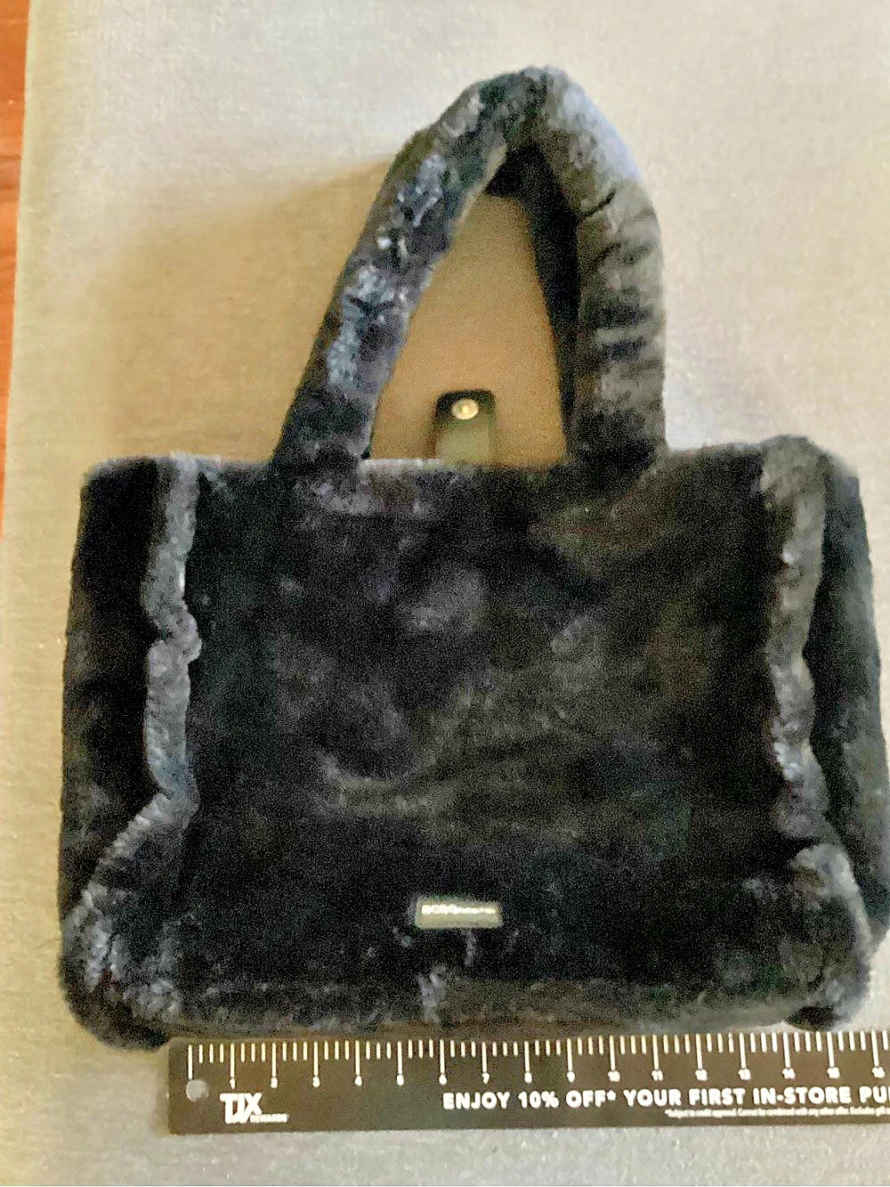BCBGeneration Faux Fur Tote Bag in Black